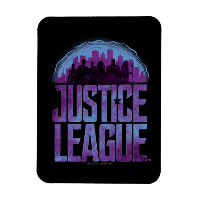 Justice League | Justice League City Silhouette Magnet (Vertikal)