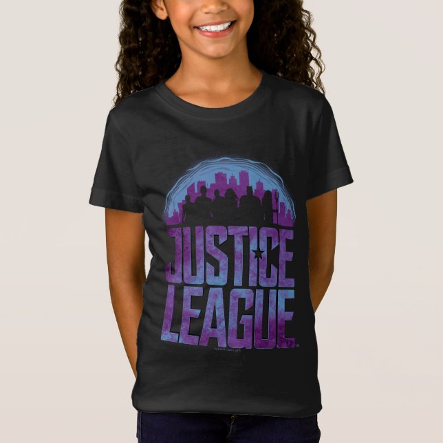 Justice League | Justice League City Silhouette Tee Shirt (Framsida)