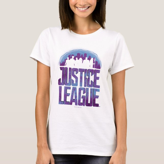 Justice League | Justice League City Silhouette Tee Shirt (Framsida)