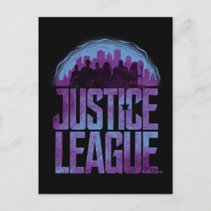 Justice League Justice League City Silhouette Vykort
