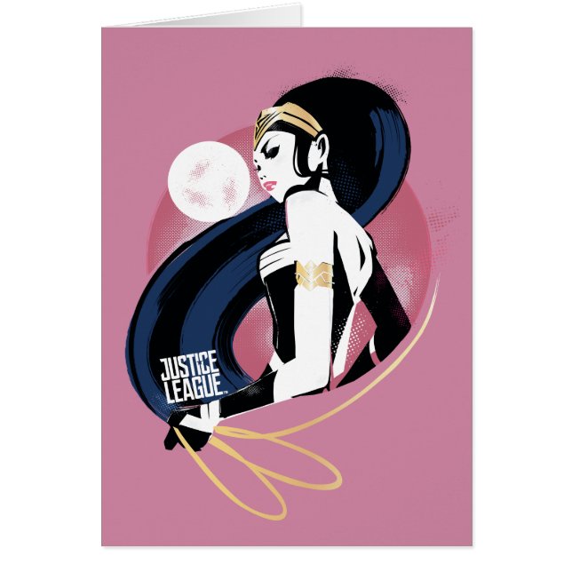Justice League |  kvinnoprofilsartikel Hälsningskort (Framsidan)