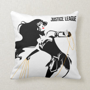 Justice League kvinnor med lasso-poppsten Kudde