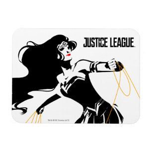 Justice League kvinnor med lasso-poppsten Magnet