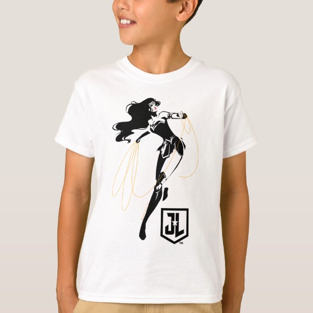 Justice League |  kvinnor med lasso-poppsten Tee (Framsida)
