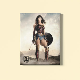 Justice League kvinnor på attlefield Canvastryck