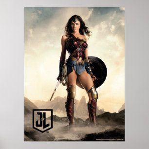 Justice League kvinnor på attlefield Poster