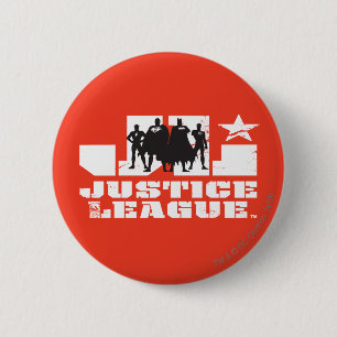 Justice League Logotyp and Character Silhouettes Knapp