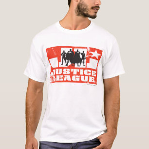 Justice League Logotyp and Character Silhouettes T-shirt