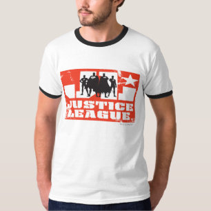 Justice League Logotyp och Character Silhouettes T-shirt