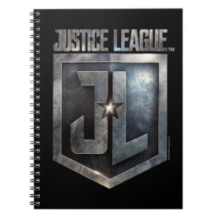 Justice League Metallic JL Shield Anteckningsbok Med Spiral