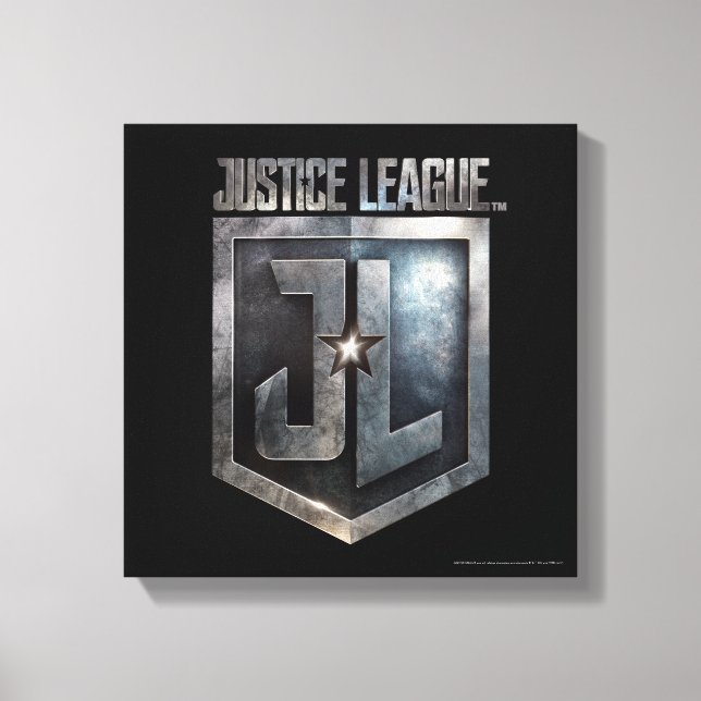 Justice League | Metallic JL Shield Canvastryck (Framsida)