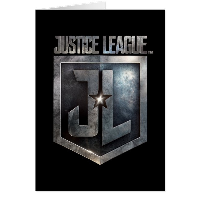 Justice League | Metallic JL Shield Hälsningskort (Framsidan)