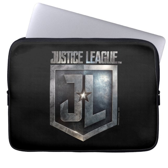 Justice League | Metallic JL Shield Laptop Sleeve (Framsidan)