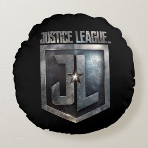 Justice League Metallic JL Shield Rund Kudde
