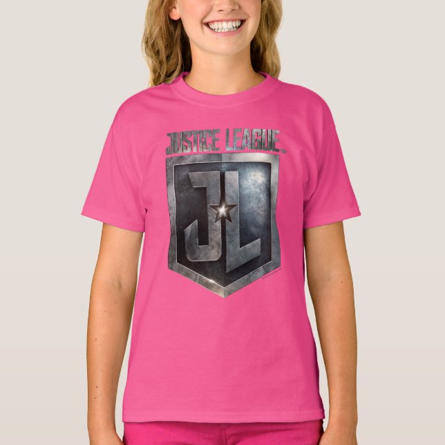 Justice League | Metallic JL Shield T-shirt (Framsida)