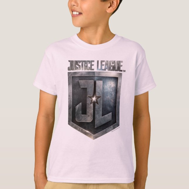 Justice League | Metallic JL Shield Tee Shirt (Framsida)