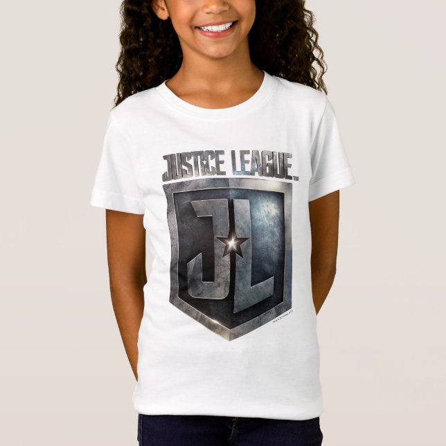 Justice League | Metallic JL Shield Tee Shirt (Framsida)