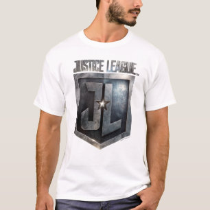 Justice League Metallic JL Shield Tee Shirt