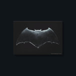 Justice League | Metallisk Batman-symbol Canvastryck<br><div class="desc">Det här är Batmans utslitna metalliska fladdermus-symbol från Justice League-filmen.</div>