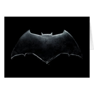 Justice League   Metallisk Batman-symbol Hälsningskort