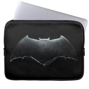 Justice League   Metallisk Batman-symbol Laptop Sleeve