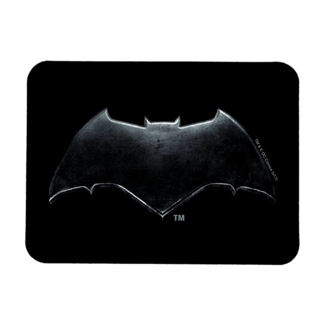 Justice League | Metallisk Batman-symbol Magnet (Horisontell)