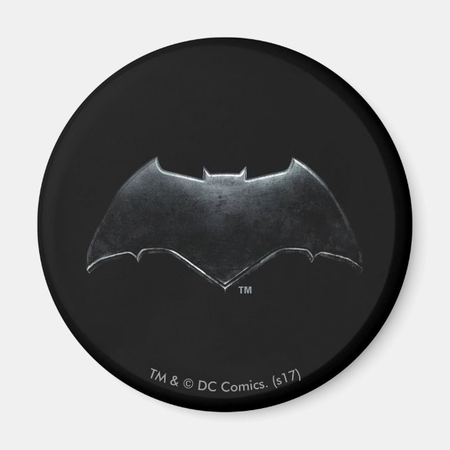 Justice League | Metallisk Batman-symbol Magnet (Framsidan)