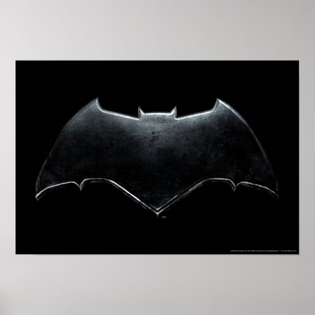 Justice League | Metallisk Batman-symbol Poster (Framsidan)