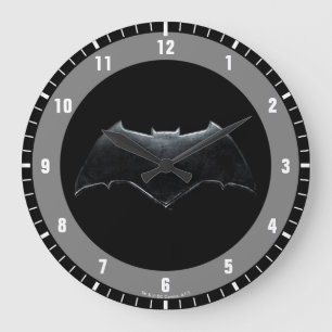 Justice League   Metallisk Batman-symbol Stor Klocka