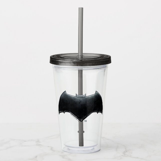 Justice League | Metallisk Batman-symbol Take Away Mugg (Framsida)