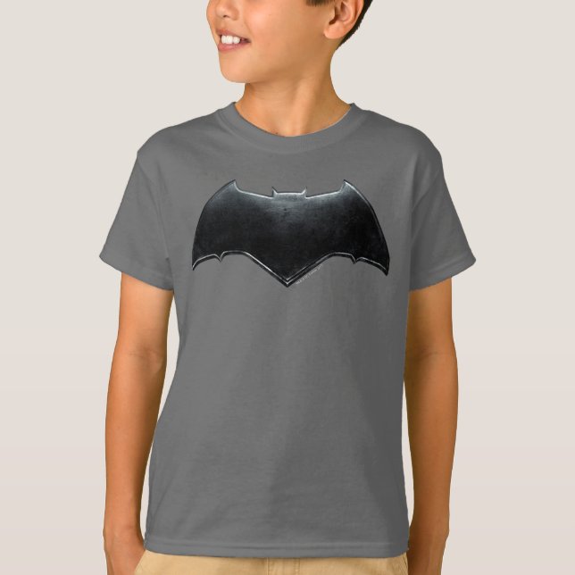 Justice League | Metallisk Batman-symbol Tee (Framsida)