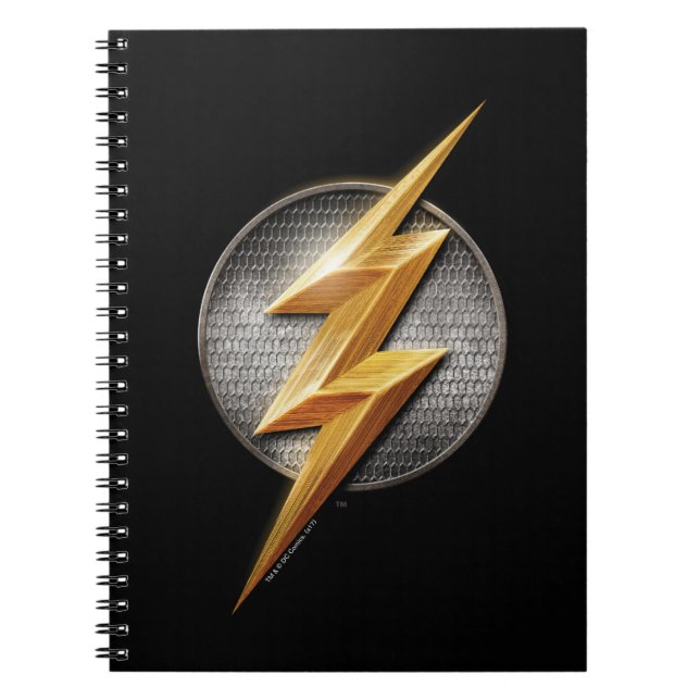 Justice League | Metallisk boltsymbol i Flash Anteckningsbok Med Spiral (Framsidan)