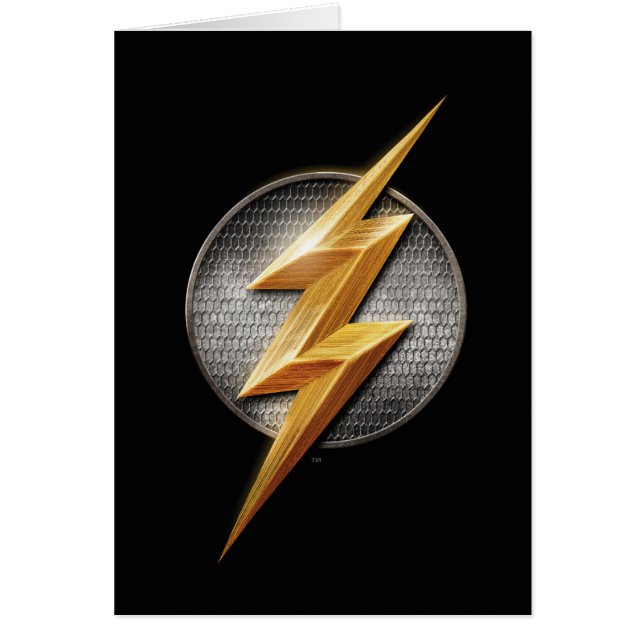 Justice League | Metallisk boltsymbol i Flash Hälsningskort (Framsidan)