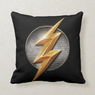 Justice League Metallisk boltsymbol i Flash Kudde
