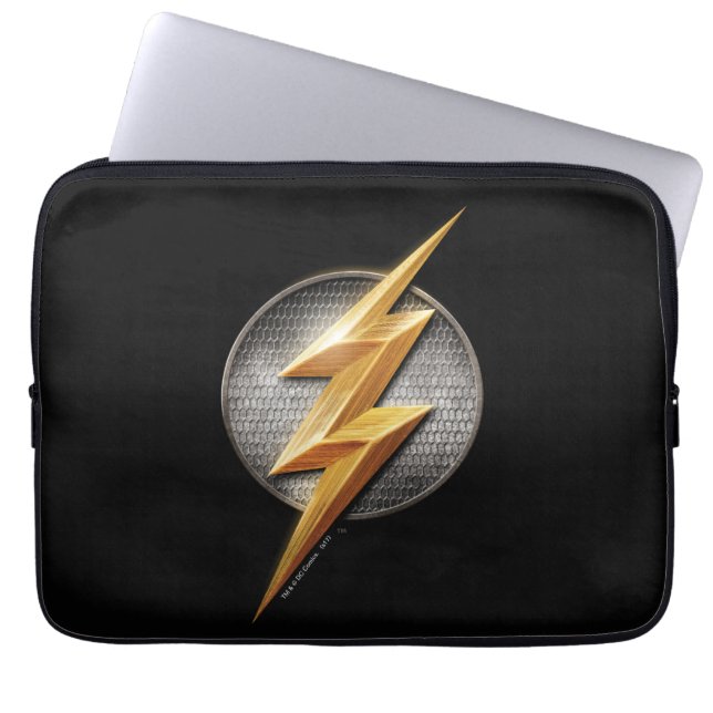 Justice League | Metallisk boltsymbol i Flash Laptop Fodral (Framsidan)