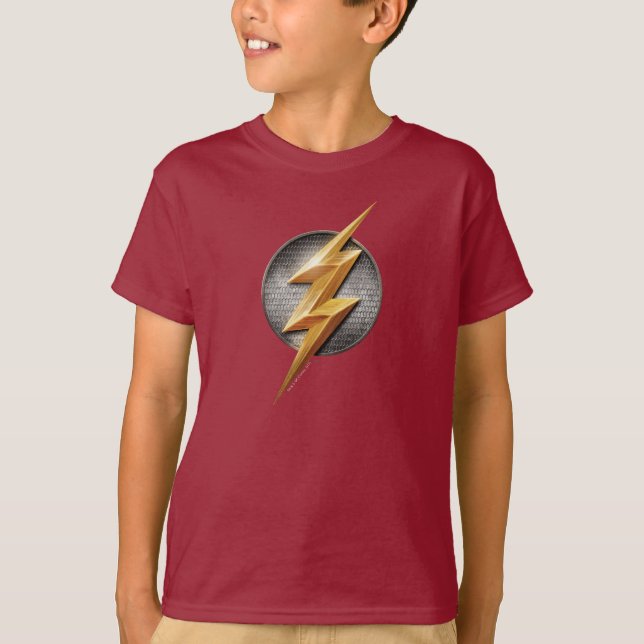 Justice League | Metallisk boltsymbol i Flash T-shirt (Framsida)