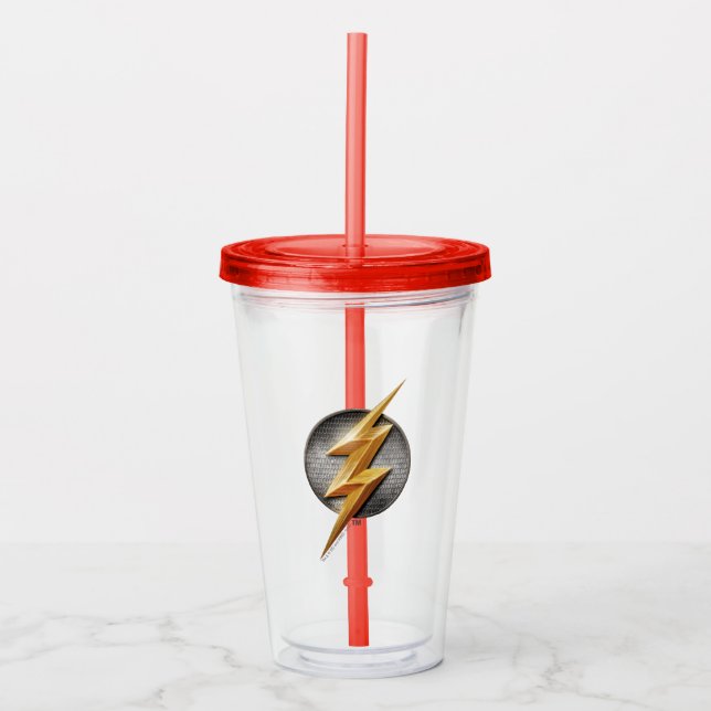 Justice League | Metallisk boltsymbol i Flash Take Away Mugg (Framsida)