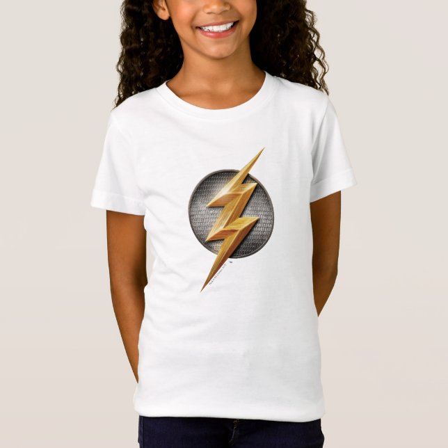 Justice League | Metallisk boltsymbol i Flash Tee (Framsida)
