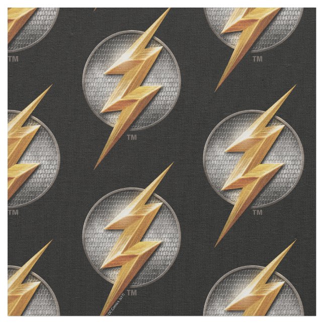 Justice League | Metallisk boltsymbol i Flash Tyg (Närbild)