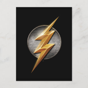 Justice League Metallisk boltsymbol i Flash Vykort