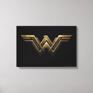 Justice League Metallisk kvinnosymbol Canvastryck