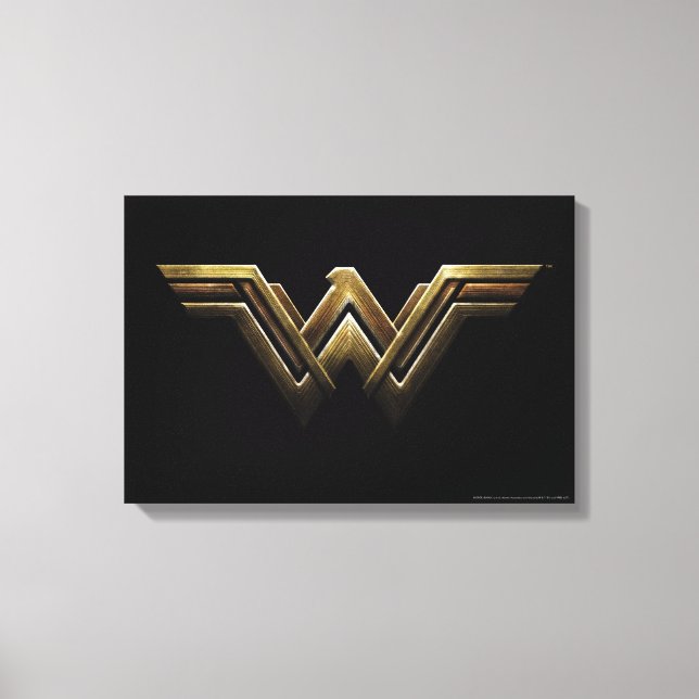 Justice League | Metallisk  kvinnosymbol Canvastryck (Framsida)