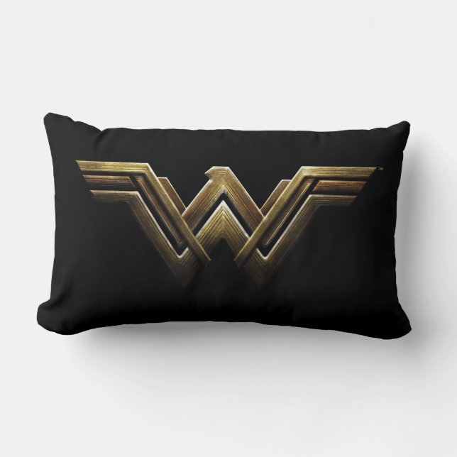 Justice League | Metallisk  kvinnosymbol Lumbarkudde (Framsida)