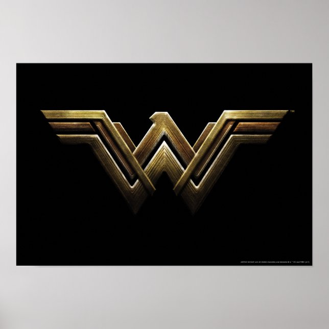 Justice League | Metallisk  kvinnosymbol Poster (Framsidan)