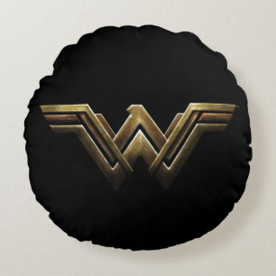 Justice League   Metallisk  kvinnosymbol Rund Kudde