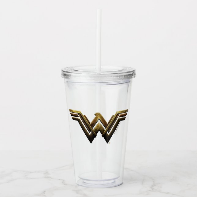Justice League | Metallisk  kvinnosymbol Take Away Mugg (Framsida)