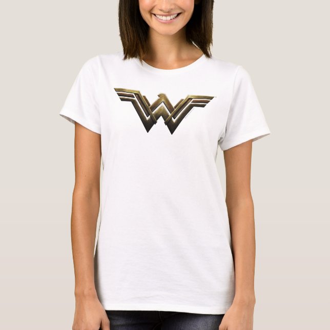 Justice League | Metallisk  kvinnosymbol Tee (Framsida)