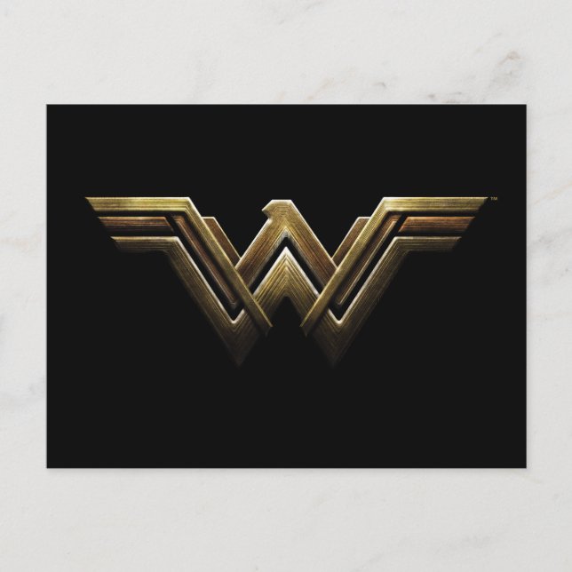 Justice League | Metallisk  kvinnosymbol Vykort (Framsida)