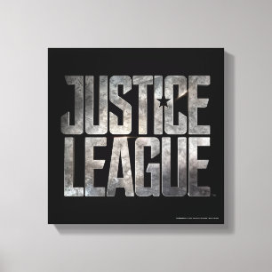 Justice League Metallisk Logotyp för Rättsligt f Canvastryck
