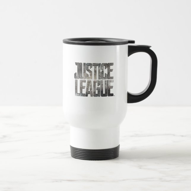 Justice League | Metallisk Logotyp för Rättsligt f Resemugg (Höger)